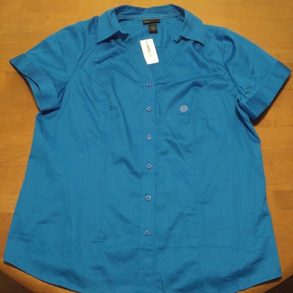 Lane Bryant Button Front Shirt Blouse Top Size 18